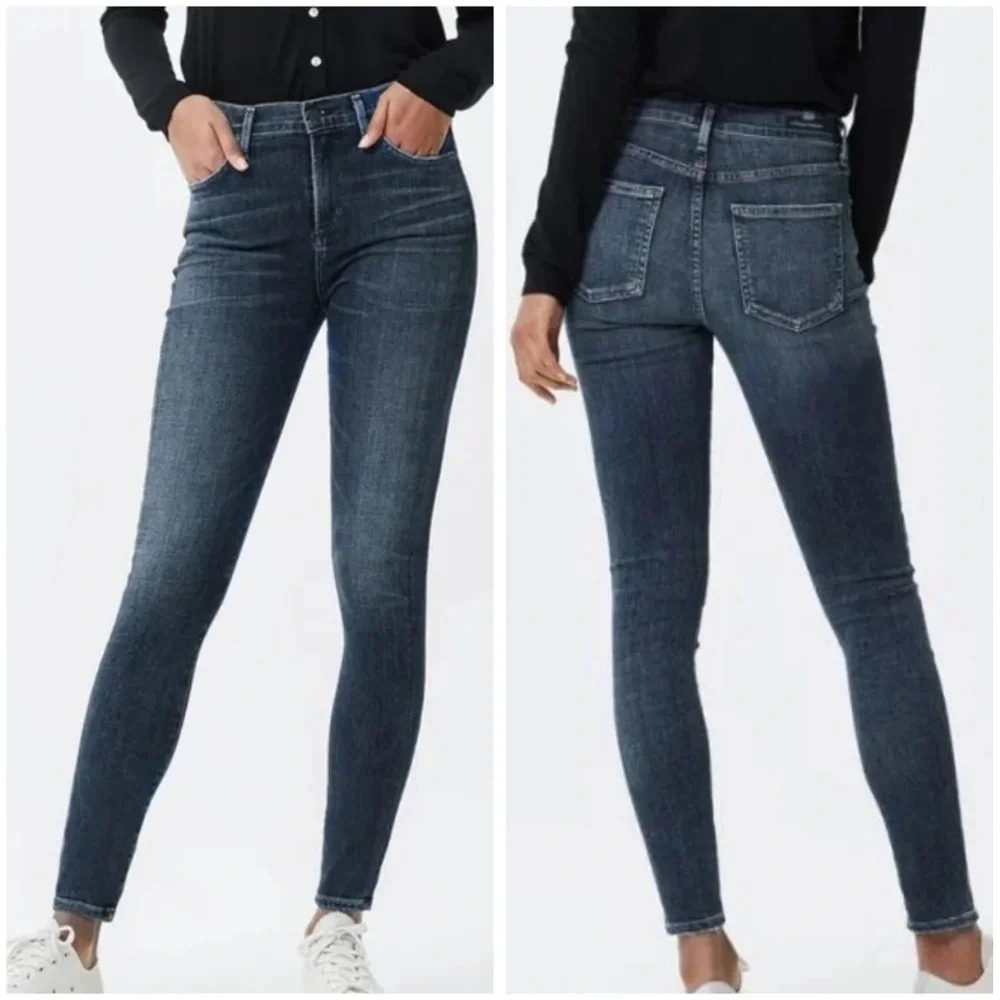 Citizens of Humanity Rocket High Rise Skinny Jeans, Dark Wash, Stretch, EUC!